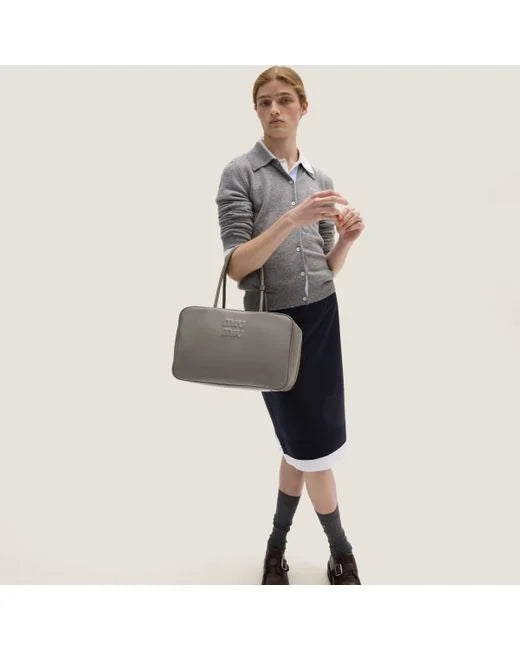 Miu Miu Women's Grey Leather Beau Bag